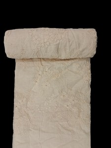 Tela Bordada con Cordón de Algodón Blanco de Alta Calidad Premium – Diseño Floral con Trabajo Dori 3D, 100% Algodón Puro, Teñible para Vestidos - Product Image 4