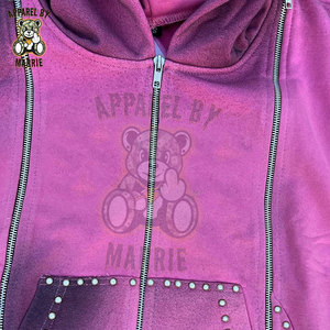 Wholesale Custom Oversized Rhinestones Tracksuit For <b>Men</b> Cotton PC Blend OEM Private label Midweight <b>Men</b> Sportswear Jogging Set - Product Image 3