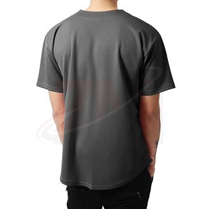 เสื้อเบสบอลชาย แขนสั้น สีพื้น ติดกระดุมด้านหน้า ผ้าโพลีเอสเตอร์ ระบายความชื้น ทรงปกติ เหมาะสำหรับทุกฤดูกาล - Product Image 4