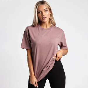 Custom Logo Heavyweight Oversized T Shirt Blank 100% Cotton Drop Shoulder Streetwear Plain Tee Men Women Wholesale Manufacturer - Product Image 2