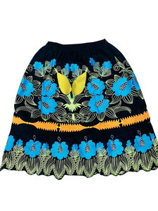 Falda Hawaiana para Mujer, Personalizada, al por Mayor, Vestido Tropical con Estampado Floral, Estilo Hula, Micronesia, 100% Algodón Antibacteriano, Corte en A - Product Image 4