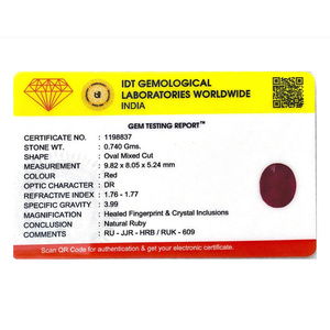 Premium 3.7 Carat Oval Cut Ruby Loose Gemstone for Fine Jewelry - Product Image 4