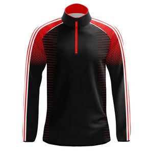 Chaqueta Deportiva de Media Cremallera para Hombre, Transpirable, de Secado Rápido, de Poliéster, con Logotipo Personalizado del Equipo, para Deportes al Aire Libre - Product Image 3
