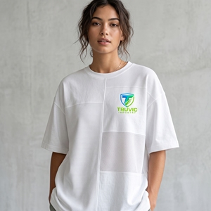 เสื้อยืดโอเวอร์ไซส์สีพื้นแบบมีสีให้เลือก  รับสั่งทำเสื้อยืดพิมพ์ลายสำหรับผู้หญิง เสื้อยืดโอเวอร์ไซส์ลำลองสำหรับผู้หญิง  ออกแบบลายได้ฟรี - Product Image 6