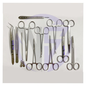 Ensemble professionnel de 13 instruments de chirurgie mineure en acier inoxydable, kit d'outils chirurgicaux pour la formation médicale et vétérinaire - Product Image 2