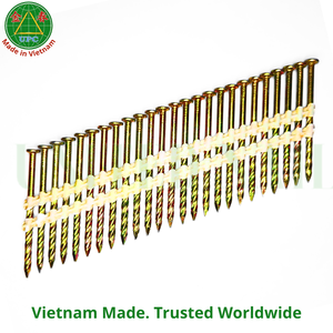 Clous de charpente de 2-3/8 po pour cloueuse pneumatique à bobine avec tige à vis pour la fabrication de palettes en provenance du Vietnam |   Clous sur bande plastique - Product Image 2