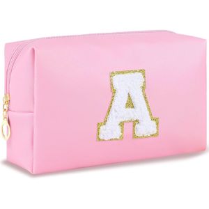 Borsetta Cosmetica Piccola in Stile Preppy, Pochette Impermeabile in PU da Viaggio per Trucchi e Articoli da Toilette, Regalo di Compleanno Personalizzato - Product Image 1