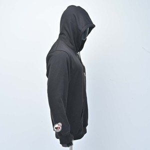 Sweat-shirts à capuche noirs pour hommes de haute qualité avec logo d'aigle brodé, poche avant, coupe classique, en molleton de coton, vêtements décontractés pour l'automne - Product Image 2