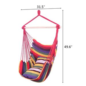 Sedia Sospesa in Tela di Cotone con Cuscini Arcobaleno - Product Image 5