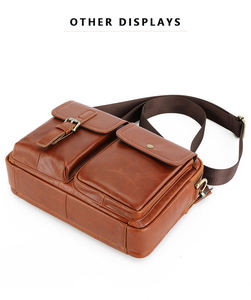 Stylish Vintage <b>Leather</b> Messenger Bag <b>for</b> <b>Men</b> with Adjustable Shoulder Strap High Quality Genuine <b>Leather</b> Laptop Bag - Product Image 5