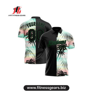 Just Fitness Gears Men's Black <b>Orange</b> Custom for Shirt Long Sleeve Solid Breathable Embroidered Sporty Knitted Polyester - Product Image 4