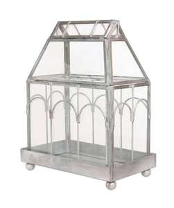 Terrarium en verre artisanal en forme de maison, boîte de présentation unique pour hôtel-villa, décoration de vitrine, récipient géométrique en verre avec couvercle pivotant - Product Image 3