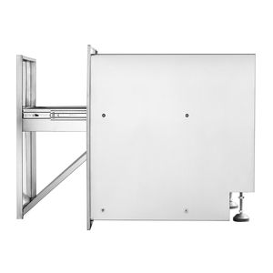 Cestino per Rifiuti Estraibile in Acciaio Inox 17.7x22.8 Pollici, Stile Rialzato, con Maniglia a Cassetto Estraibile - Product Image 4