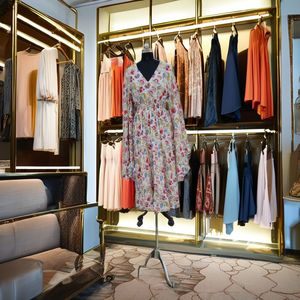 Robes de plage longues pour femmes, style bohème, imprimé floral, col en V, taille élastique, coton, été, automne, mode douce - Product Image 4