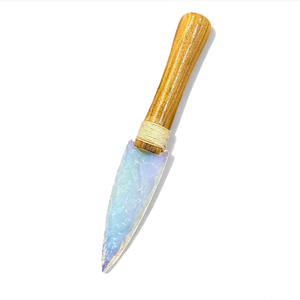 Couteau en cristal opalite obsidienne avec manche en cristal, lame sculptée à la main en forme de pointe de flèche, décor spirituel, décor sorcelier, grossiste - Product Image 2