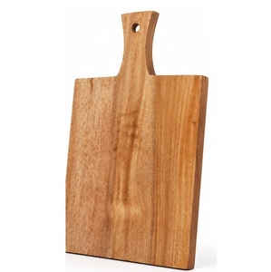 Tabla de cortar de madera con mango, precio mayorista, utensilio de cocina resistente, tabla de cortar de madera para frutas, carne y queso - Product Image 1