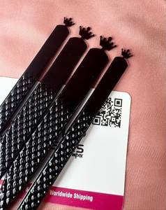 แหนบปลายแหลมไฟเบอร์สีดำเคลือบกันลื่น ขนาด 45 ซม. แบบยาว 90 องศา ดีไซน์แบบ Crown Cutout ทำจากสแตนเลส - Product Image 4