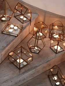 Customised Decorative Outdoor Indoor Metal & Glass Candle <b>Lanterns</b> Farmhouse Floor & Hanging Rose <b>Gold</b> Metal Candle <b>Lanterns</b> - Product Image 6