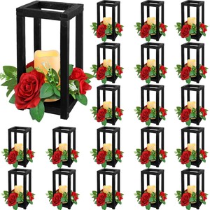 Black Redwood Decorative <b>Lanterns</b> Wholesale | Handcrafted Wooden <b>Lanterns</b> India - Product Image 4