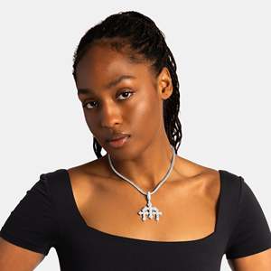 Luxury Moissanite Cross Pendant Necklace 925 Sterling <b>Silver</b> Rhodium Plated <b>Box</b> <b>Chain</b> Women's Everyday Wear Jewelry - Product Image 3