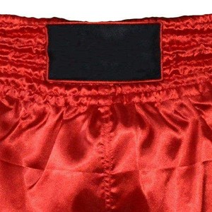 Custom Made Unisex Red Boxing Shorts Regular Fit Breathable Polyester Martial Arts Wear Adult Size Quick Dry Moisture Wicking - Product Image 3