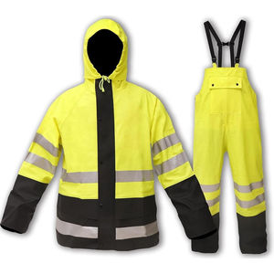 Combinaisons de pluie haute visibilité pour hommes, veste et pantalon de travail réfléchissants, imperméables, vêtements de sécurité essentiels - Product Image 1