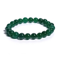 Bracelet en Jade Vert de Qualité Supérieure pour la Guérison par le Feng Shui, Perles de Cristal Polies, Pierre Précieuse de Collection, Cadeau Idéal