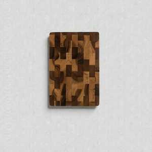 Tabla de cortar de madera de acacia hecha a mano, estilo tablero de carnicero a cuadros - Product Image 2