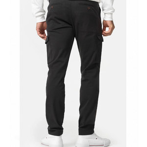 Pantalon cargo en coton noir pour homme Econex Sports, taille élastique, plusieurs poches, coupe droite, décontracté, respirant, léger - Product Image 3