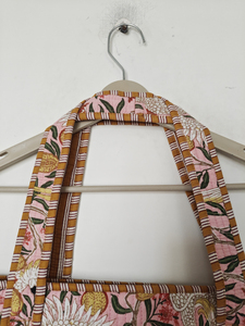 Bolso Tote Mediano Acolchado Rosa y Amarillo con Cierre de Cremallera, Asas Dobles, Reutilizable, para Compras Diarias de Mujer - Product Image 6