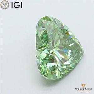 Diamante Cultivado en Laboratorio CVD de Color Verde Intenso, Claridad VS1, con Certificado IGI, Corte Corazón de 1.50 Quilates para Joyería de Diseño - Product Image 6