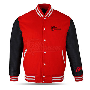 Vente directe d'usine, vestes universitaires en cuir de haute qualité avec logo personnalisé, manches longues, vêtements classiques de style Letterman, hiver, écologiques - Product Image 2