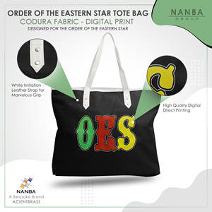 Sac fourre-tout noir OES – Sac à bandoulière en Codura et polyvinyle avec portefeuille assorti |   Matériau imperméable et design d'emblème OES - Product Image 3