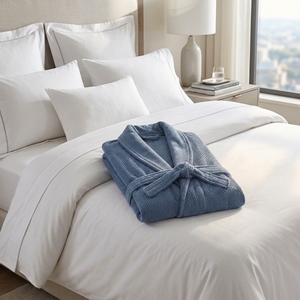 Albornoz de Algodón Orgánico Certificado GOTS para Adultos, Ecológico y Sostenible, Suave, de Felpa, para Spa y Hotel, con Logotipo Personalizado, Diseño de Lujo Unisex - Product Image 6