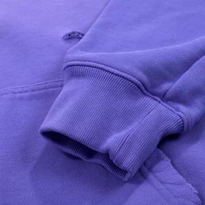 Sweat à capuche zippé Streetwear Designer personnalisé, en coton épais, coupe oversize, délavé à l'acide, effet vieilli, brodé de strass - Product Image 6