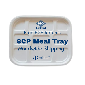 Plateau alimentaire robuste en bagasse, étanche, jetable, en fibre naturelle de canne à sucre, pour service de dîner, salade et dessert, approvisionnement en gros - Product Image 1