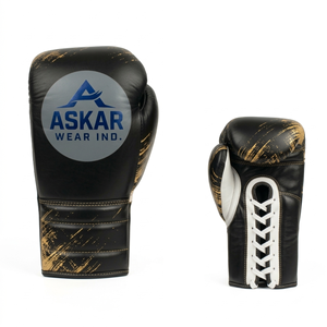 ถุงมือชกมวย Askar Wear Ind หนังแท้ ปิดนิ้วเต็มรูปแบบ แบบผูกเชือก สำหรับผู้ใหญ่ อุปกรณ์ฝึกซ้อม - Product Image 1