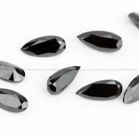 Diamant noir naturel taille poire 3x2mm, opaque, fantaisie, pour la création de bijoux personnalisés : bagues, boucles d'oreilles, bracelets, pendentifs