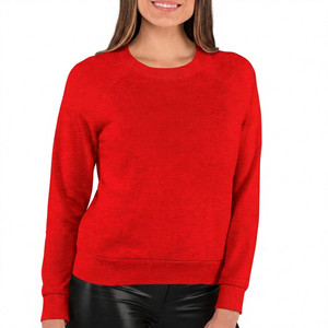 Sudadera de Mujer, Cuello Redondo, Manga Raglán, Color Gris Oscuro, Corte Regular - Product Image 4