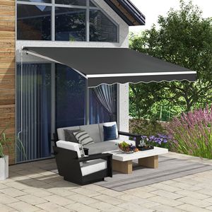 Tenda da Sole Elettrica Retrattile 3x2,4m con Protezione UV, Manovella Manuale e Telecomando per Terrazzo - Product Image 2
