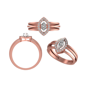 Bague de fiançailles pour femme originale en or 10K 14K 18K Moissanite Solitaire VVS Lab Grown IGI Certified pour les fêtes - Product Image 1