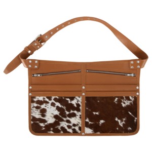 Sac banane en cuir véritable de vachette pour trader, robuste, avec boucle réglable, plusieurs poches zippées, pour téléphone portable - Product Image 5