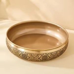 Tazón de Servir Metálico Premium, Tazón de Acero Inoxidable para Alimentos, Vajilla Moderna para Mesa de Comedor, Plato para Servir Ensaladas y Frutas, Uso en la Cocina - Product Image 6