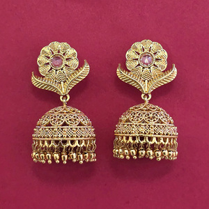 Exportador de Joyería Artificial en India, Jhumki Antigua con Baño de Oro 233109 - Product Image 5