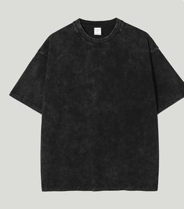 เสื้อยืดผ้าฝ้ายวินเทจลายกรดสำหรับผู้ชายทรงโอเวอร์ไซส์คอกลมแขนสั้นเสื้อผ้าแนวสตรีทในเมือง - Product Image 2