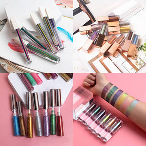 Fard à paupières liquide à marque privée, haute pigmentation, waterproof, longue tenue, pailleté, métallique, effet caméléon, maquillage végétalien - Product Image 4