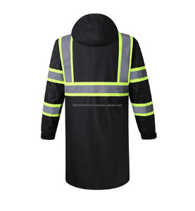 Best <b>Hi</b> <b>Vis</b> Fluorescent <b>Black</b> Reflective Waterproof Safety Jacket & <b>Vest</b> Customizable with Logo High Visibility Workwear - Product Image 2