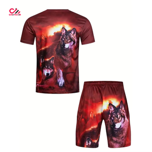 New Custom Design New Arrival Men Summer Short Sleeve T Shirts and Shorts <b>Twin</b> <b>Set</b> Contrast Color Men <b>Twin</b> <b>Sets</b> for Adults OEM - Product Image 2