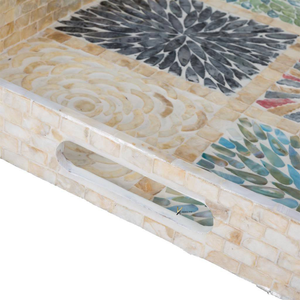 Sophisticated Look Charming Ideal for Keeping Your Bathroom and Bedroom Essentials Capiz Mother of Pearl Serving <b>Tray</b> - Product Image 3