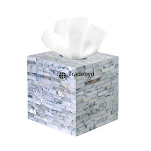 Elegante Caja de Pañuelos con Incrustaciones de Hueso Ecológica, Diseño Personalizado Hecho a Mano, Portapañuelos Decorativo para el Hogar, Tradebyd - Product Image 6